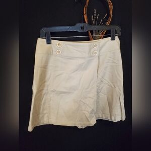 Talbots Cream Skort with Buttons